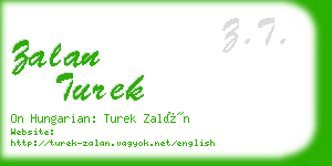 zalan turek business card